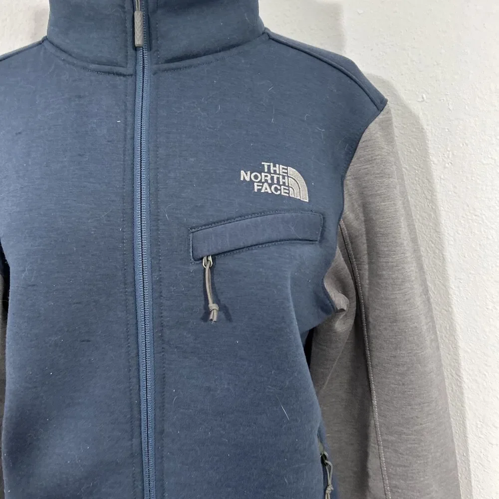 The North Face Jacket Mens Small Petite Blue Gray Thermal‎ 3D Full Zip